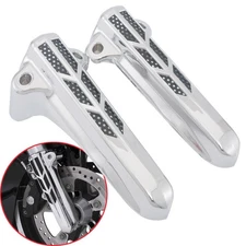 Chrome Front Fork Lower Leg Covers Slider For Harley Electra Street Road Glide