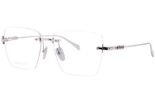 Gucci GG1938O 002 Eyeglasses Silver Rimless Style Square Shape 54mm
