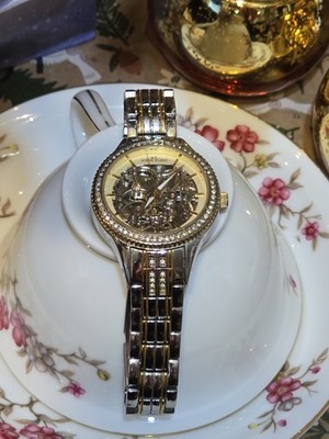 Anne Klein Automatic 35mm Skeleton Watch w/Stainless Band~ Water Resistant 100ft