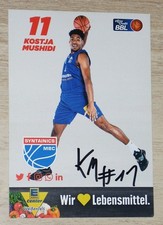 KOSTJA MUSHIDI Mitteldeutscher BC SYNTAINICS Basketball Signiert Autogrammkarte