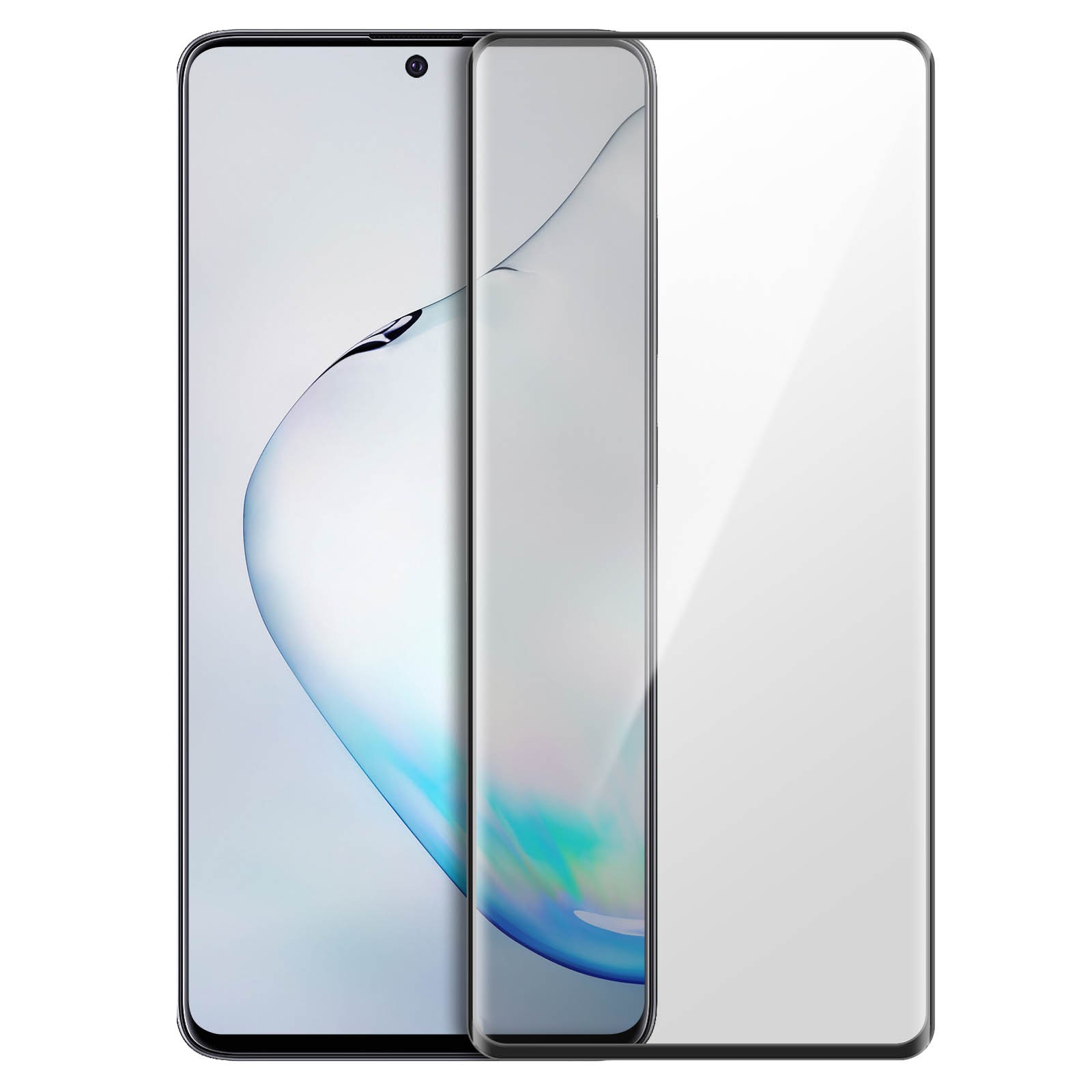 Vitre de protection Galaxy Note 10 Lite anti rayure a bord noir