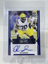 2022 Leaf Draft Ed Ingram Rookie Autograph LSU Tigers Football #BA-EI1
