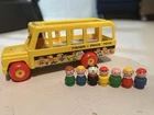 Vintage 1965 Fisher Price School Bus + All Original Kid Figures Included Bus 192