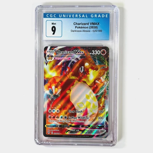 Charizard VMAX 020/189 Swsh03: Darkness Ablaze - Ultra Rare Holo - CGC 9