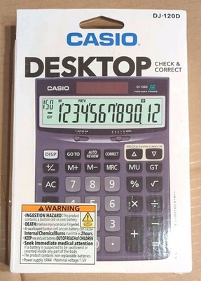 Casio DJ-120D Extra Large Display Check & Correct Electronic Desktop Calculator