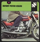 THE ROTARY PISTON ENGINE Suzuki Motorcycle PICTURE CARD