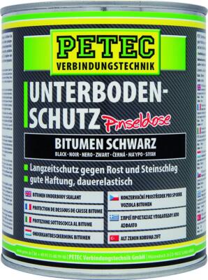Lot De 2x1L De Protection Sol Bitume Noir PETEC - Anti-rouille & Anti-pierres - Pour Sous-carrosserie