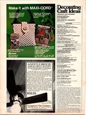 Maxi-Cord Craft Original Vintage Print Ad Make a Purse 1979
