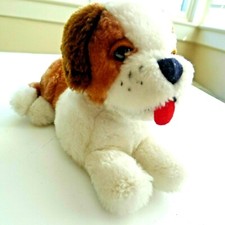 Vintage Dakin St Bernard Plush Dog 1978 Stuffed Animal 9" Long