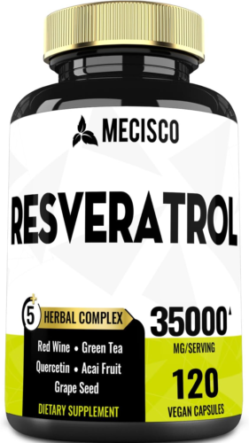 Resveratrol Supplement 35000Mg - 6In1 Concentrated with Green Tea, Grape Seed, A - Picture 1 of 7