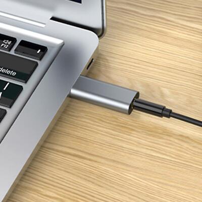 USB auf 3,5 mm Audio Jack Adapter Mini 2 in 1 für Lautsprecher Desktops
