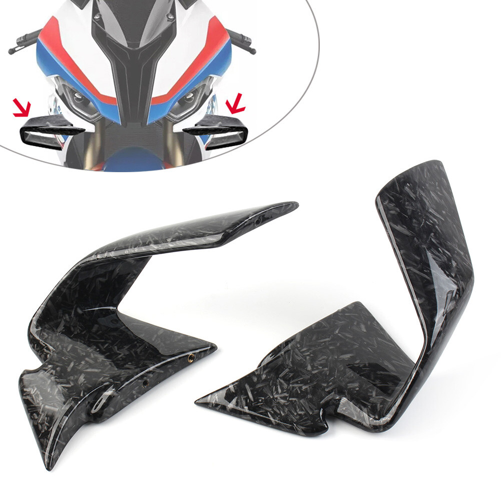 Carbon Fiber Front Spoiler Fxed Wind Winglets FIT BMW S1000RR