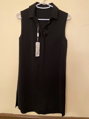 Akris Punto Sleeveless Black Tunic With Cut Outs M NWT