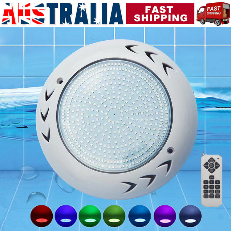 Resin Filled Swimming Pool LED Light 12V 55W RGB Remote Control Memory ...