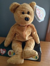 Cashew Ty Retired Beanie Baby Teddy Bear