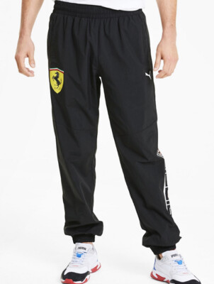PUMA X Scuderia FERRARI Street Woven Sz M Men s Pants 596138_02 Black
