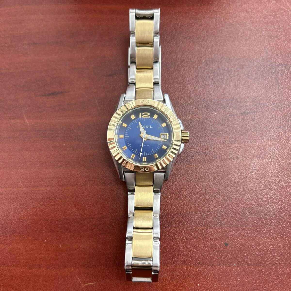 Fossil Stainless Steel Gold And Silver Watch 10ATM Bracelet Fossil Stainless Steel Gold And Silver Watch 10ATM Bracelet