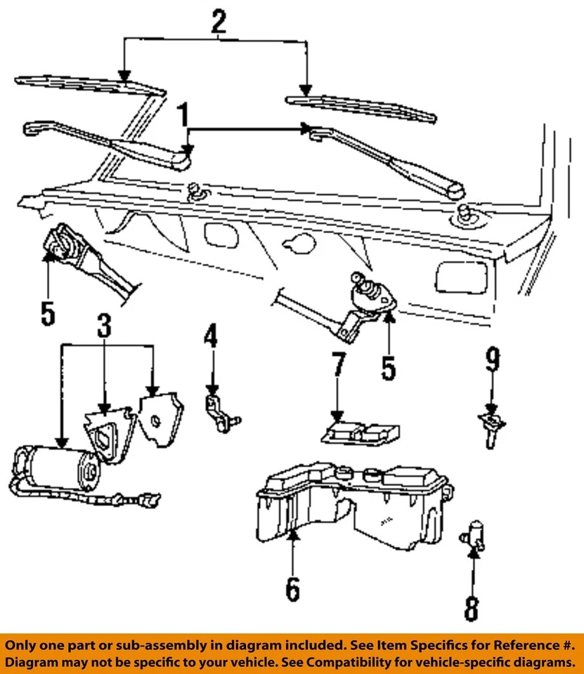Used Windshield Wiper Motor fits: 1995 Ford Ranger Grade A - Image 3 of 4