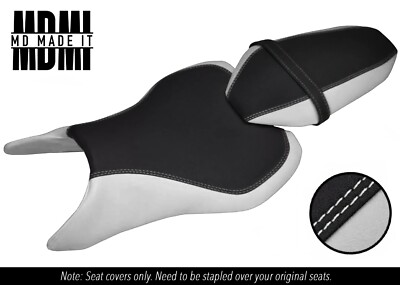 PASST FÜR YAMAHA MT 07 18-24 CUSTOM GRIP VINYL SITZBEZUG SET DSG3 SCHWARZ & WEISS