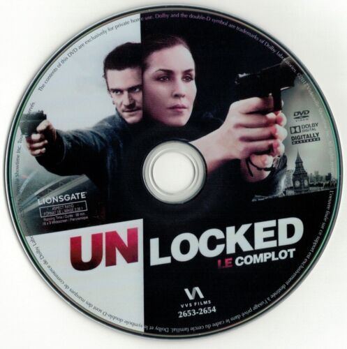 Unlocked (DVD disc) Noomi Rapace, Michael Douglas, Orlando Bloom, John Malkovich - Picture 1 of 1