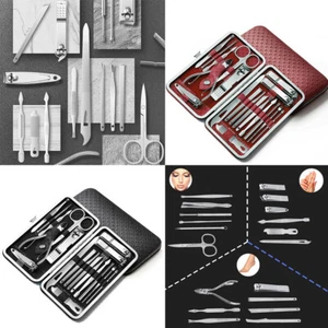 US 19PCS Clippers d'orteil de pédicure Kit de manucure nettoyant Cuticle Grooming Set Ca