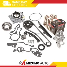 Timing Chain Kit w/ 2 Metal Guides Water Pump Oil Pump Fit 85-95 Toyota 22R 22RE
