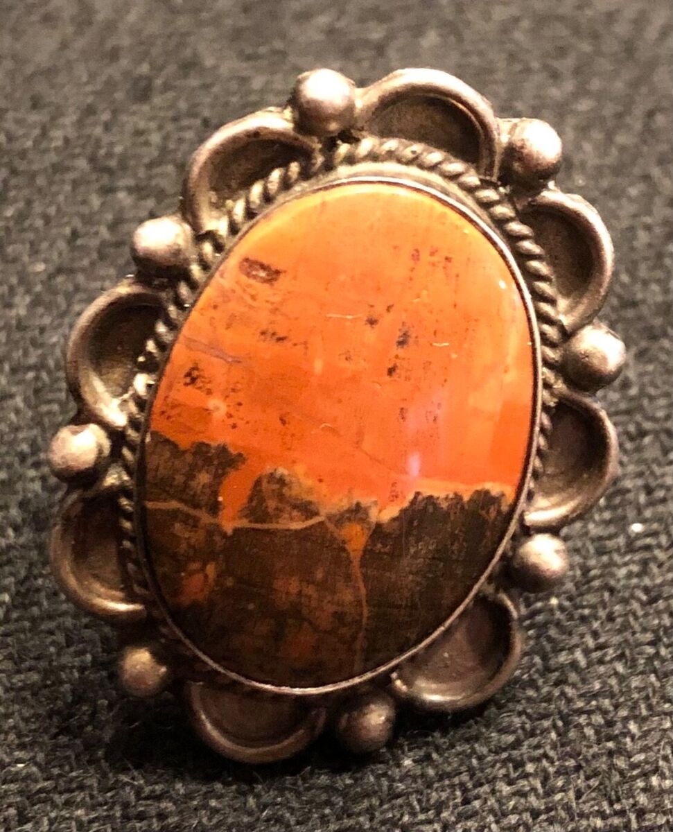 Vtg Navajo Petrified Wood & Sterling Silver Ring | eBay Vtg Navajo Petrified Wood & Sterling Silver Ring | eBay