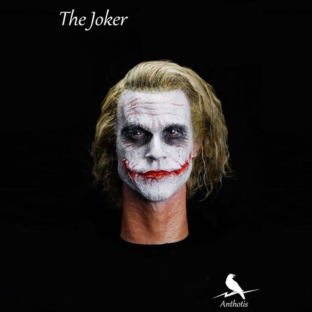 1 6 Head Sculpt Mj12 Batman Joker Headplay Heath Ledger With Heavy