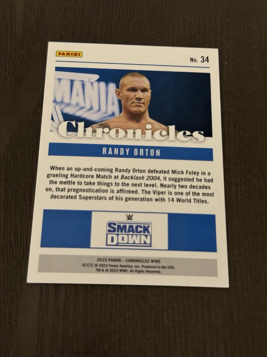 2023 Panini Chronicles WWE Blue Parallel SP /99 #34 RANDY ORTON