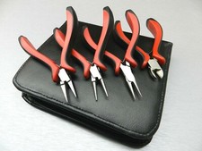 JEWELRY MAKING PLIERS SET BEAD WIRE WORKING HOBBY HAND TOOLS 4PC KIT 5" -130mm