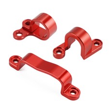 NICECNC Bremsschlauchleitungsklemmen für Honda CRF450R CRF450X CRF250R Rot