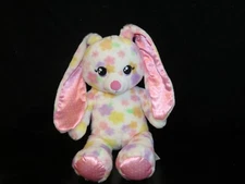 Build a Bear Blossom Bunny White Satin Ears Dots Easter Flower Power Plush 15"