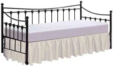 Daybed Skirt with Split Corners Twin Size Dust Ruffle Bedskirt - Bed Skirt fo...