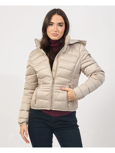 GIUBBINO PIUMINO GIUBBOTTO DONNA YES ZEE J007 M800 0222 BEIGE ORIGINALE AI 2025 - Picture 4 of 7