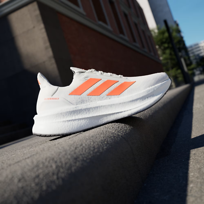 Men's Adidas UltraBoost 5X Running Shoes White / Orange Sz 12 JH9038 | eBay
