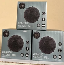 Wayland Square Vibrating Massage Ball - Full Body Therapy &Muscle Recover 3 Pack