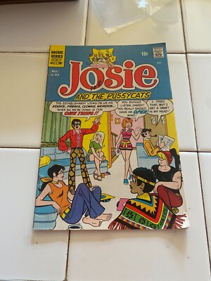 Vintage Archie Series Goes Meow Josie and the Pussycats No 52 Dec 1970