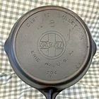 Griswold Cast Iron Skillet No.8 Large Block Logo, EPU 704 F Vintage Restored