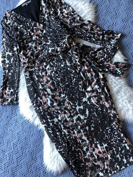 Women Laura Ashley Dress Multicolor Knit 40 / L /