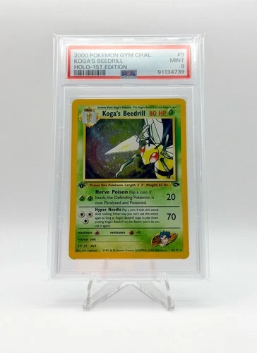 2000 POKEMON GYM CHALLENGE FIRST 1ST EDITION HOLO KOGA'S BEEDRILL 9/132 PSA 9