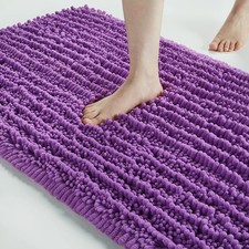 Plush Microfiber Bath Rugs, Non-Skid, Absorbent Mats for Bathroom 17x24in