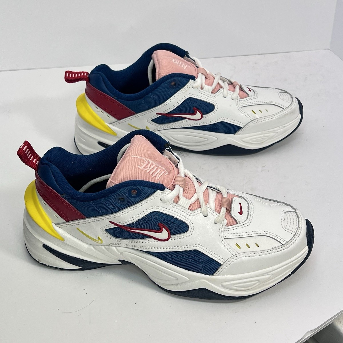スニーカー 27CM M2K tekno Nike Women's M2K Tekno Running Shoe Size 7 Blue White Yellow Dad