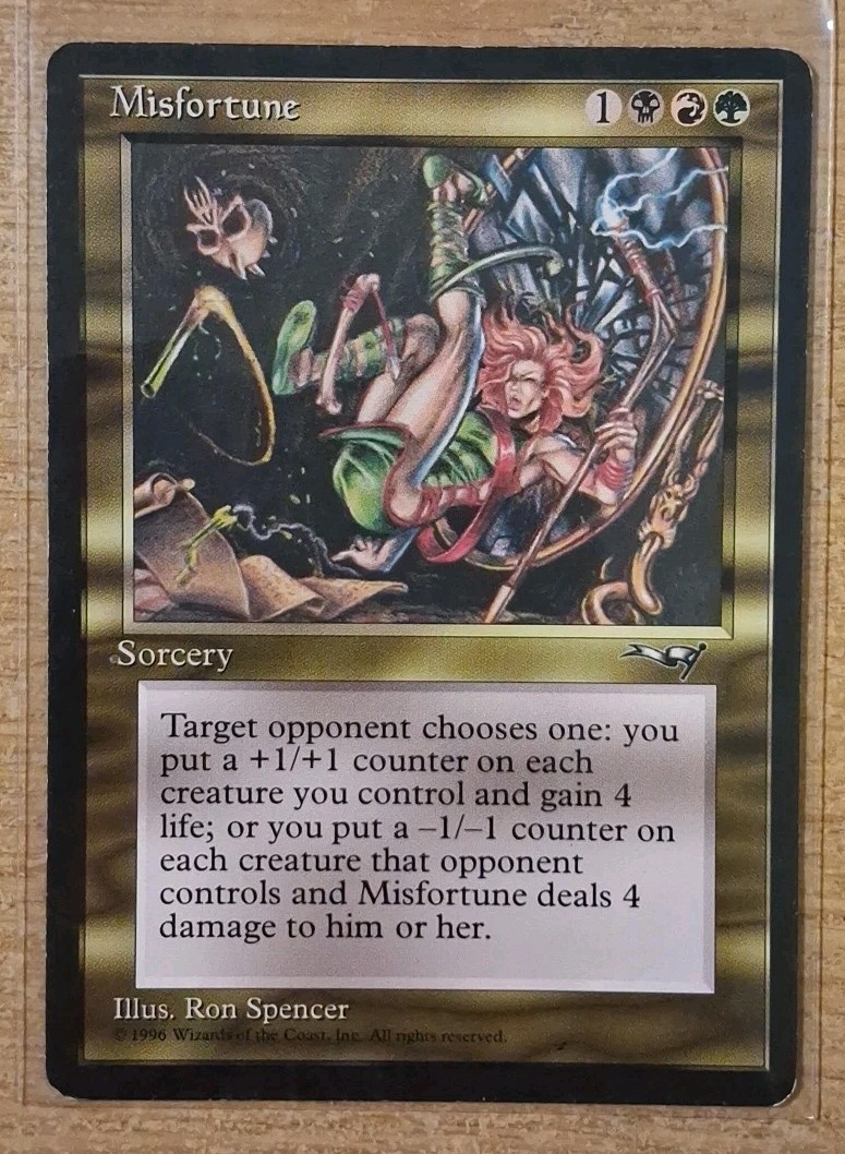 1996 MAGIC THE GATHERING ALLIANCES MISFORTUNE TD25 