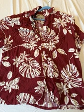 Paradise Found Shirt Mens 4xl Red Button Up Parrot Hawaiian Floral