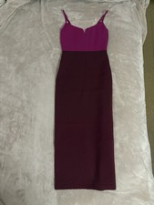 Express Body Cotour Color Block, V-wire Sleeveless Midi Sweater Dress, Size XS