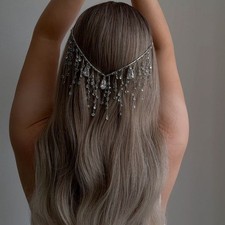 Women Head chain Long Tassel fashion Metal Bride Show Hair Hoop Chain 25719