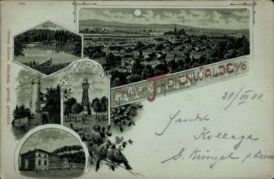 Litho Bad Freienwalde an der Oder, Baasee, Kriegerdenkmal,... - 5104251
