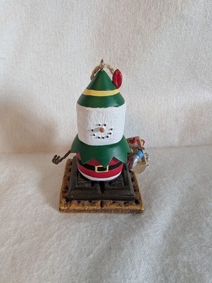The Original S'mores Midwest Santa's Workshop Elf Snowman Holiday Ornament