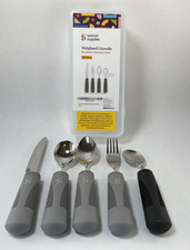 Special Supplies Weighted Utensils Set of 5 Bendable Adaptive Silverware w/ Case