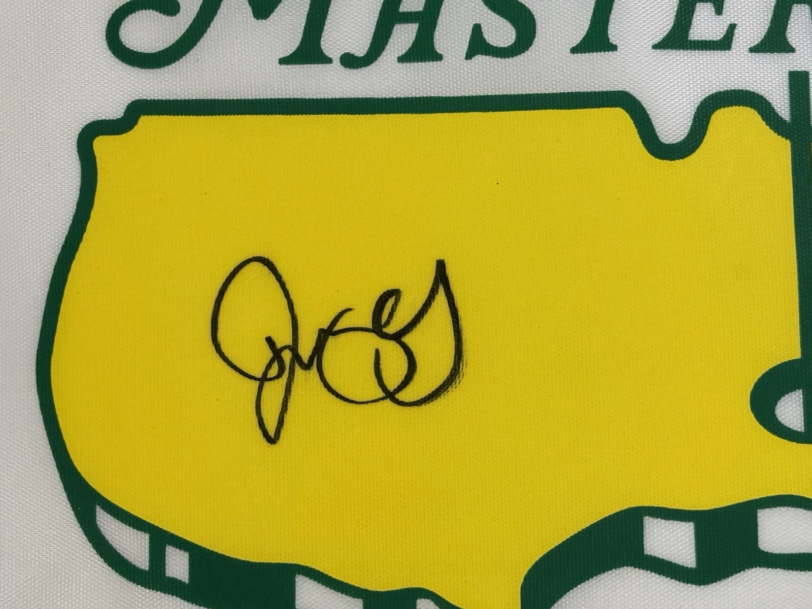 Rory Mcilroy signed Masters Flag 2025 2026 Masters golf champion psa dna loa view 9